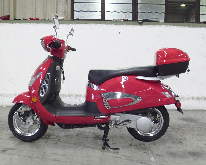 素晴らしい形の大人のスクータの赤い150cc女性Scooter With背面図ミラー