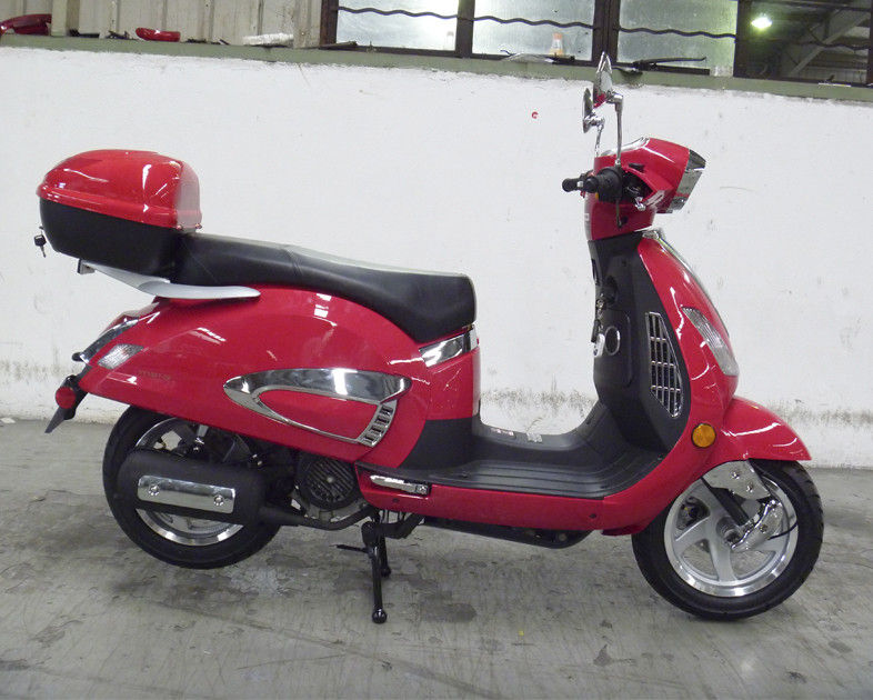 素晴らしい形の大人のスクータの赤い150cc女性Scooter With背面図ミラー