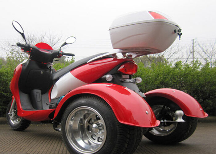 50cc三車輪のオートバイ大きい後部箱が付いている空気によって冷却される単一シリンダー4ストロークSOHC
