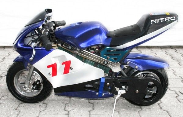 明るく青い色の土のバイクのオートバイ/電気小型のバイク350ワットの最高速度30km/H