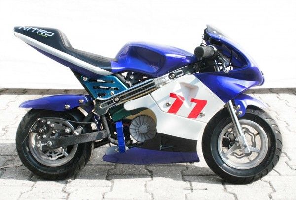 明るく青い色の土のバイクのオートバイ/電気小型のバイク350ワットの最高速度30km/H