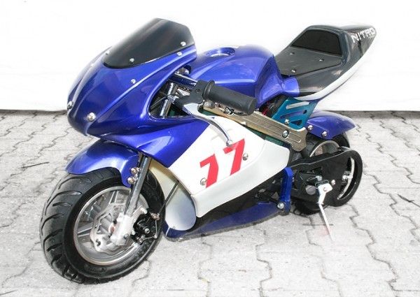 明るく青い色の土のバイクのオートバイ/電気小型のバイク350ワットの最高速度30km/H