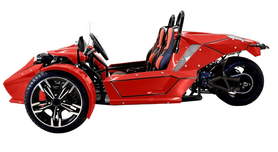 トライホイールモーターサイクル E-Spider 72V トライク リチウム電池付き 3000w ミッドドライブモーター